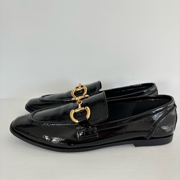 Jeffrey Campbell Addie Bit Black Patent Leather Loafer 9 - Picture 3 of 12